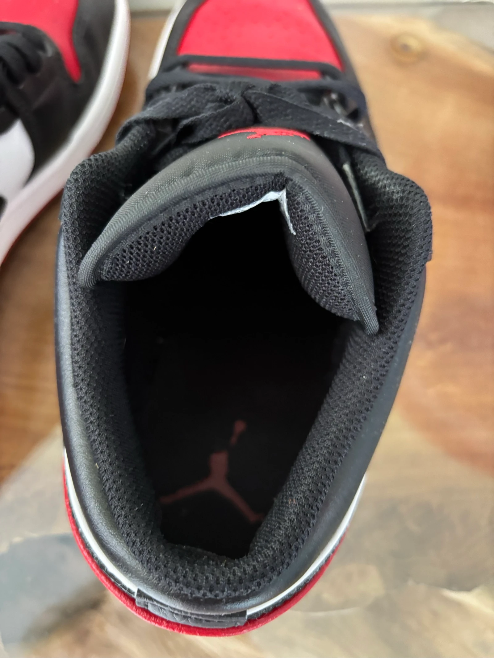 Zapatillas Nike Air Jordan 1 bajas rojas negras blancas – photo 6